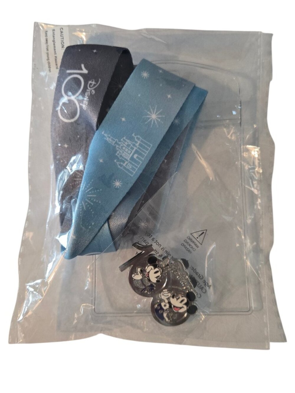 Disneyland 100th Anniversary lanyard and pin set NEW AND SEALED
